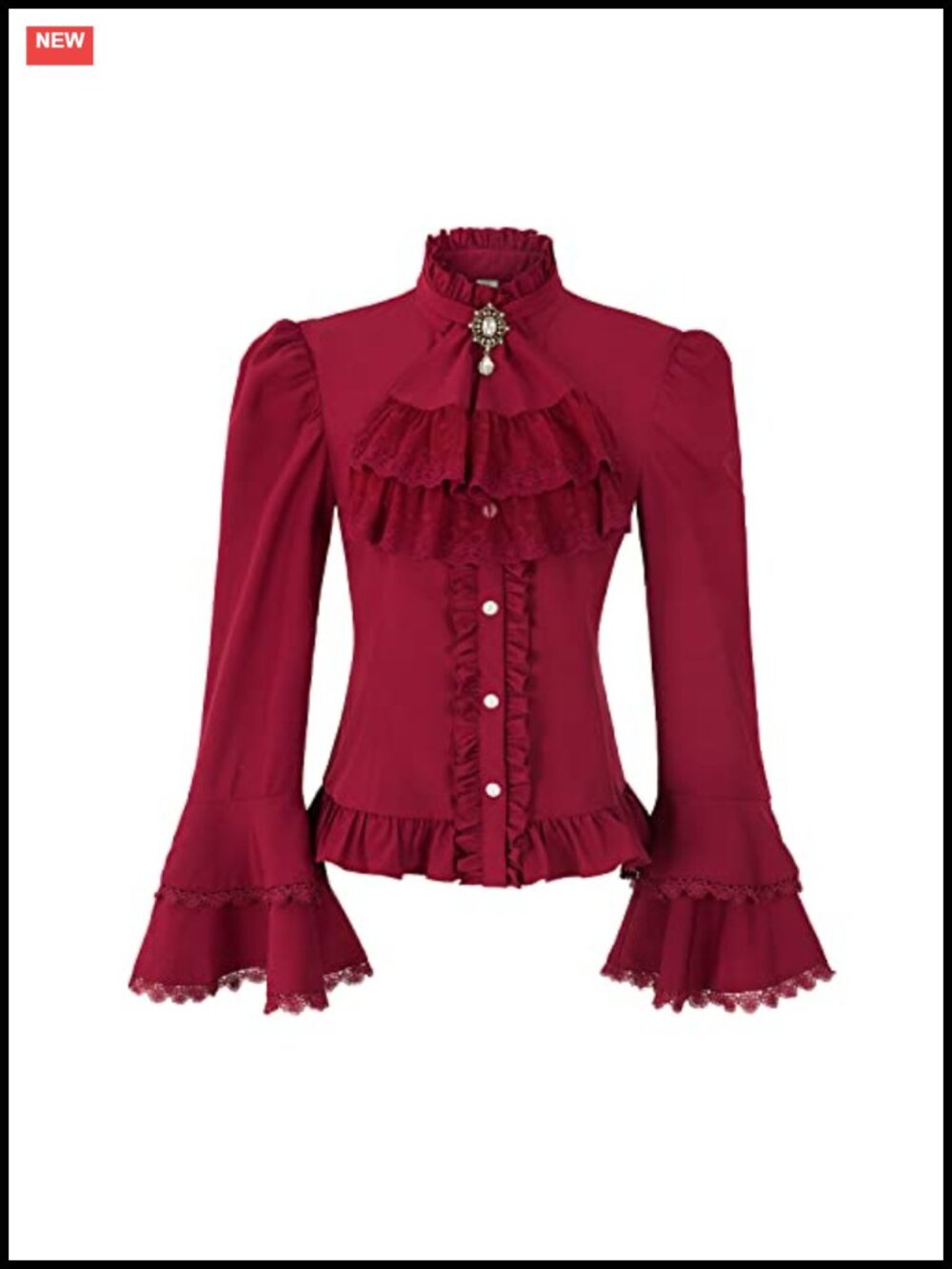 Victorian Blouse Pirate Shirt Lotus Ruffle Tops